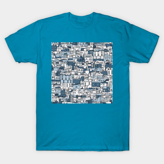 Blue Island Homes All-Over Print T-Shirt by Slightly Unhinged